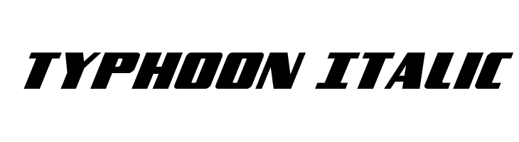 Typhoon Italic  フリーフォントのダウンロード