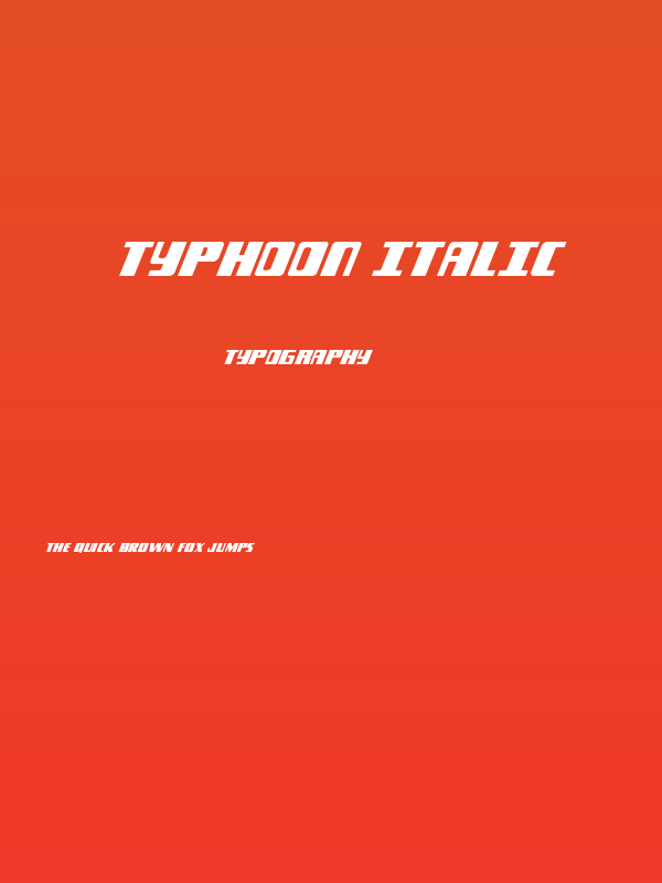 Typhoon Italic Poster