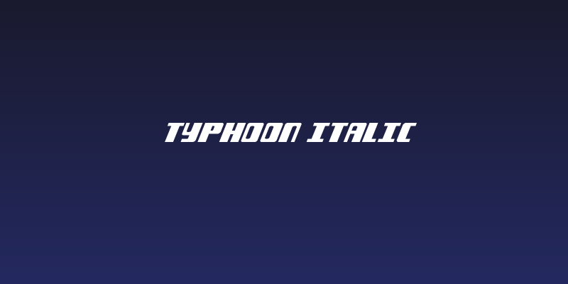 Typhoon Italic Social Header