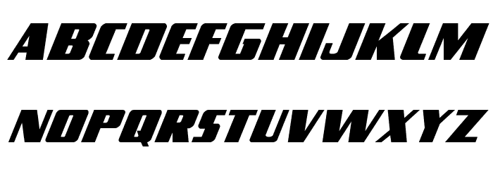 Typhoon Italic Font LOWERCASE