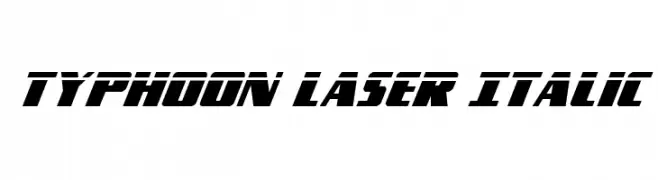 Typhoon Laser Italic  नि: शुल्क फ़ॉन्ट्स डाउनलोड