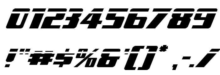 Typhoon Laser Italic Font OTHER CHARS
