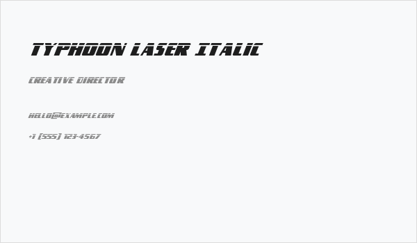 Typhoon Laser Italic Business Card