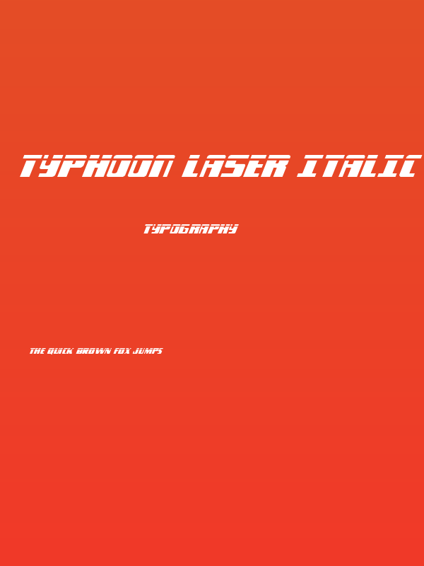 Typhoon Laser Italic Poster