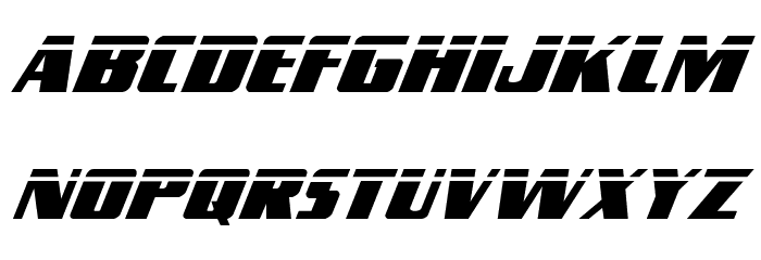 Typhoon Laser Italic Font LOWERCASE