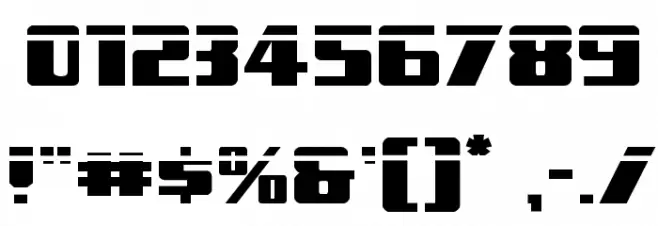 Typhoon Laser Regular Font OTHER CHARS