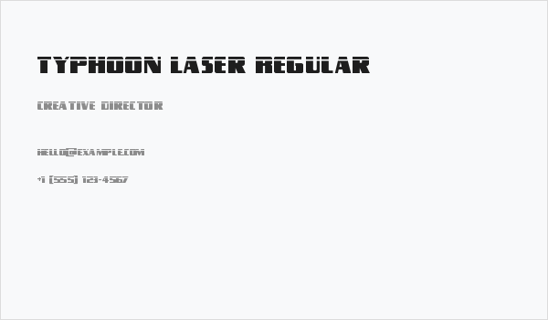 Typhoon Laser Regular Business Card