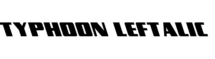 Typhoon Leftalic  Frei Schriftart Herunterladen