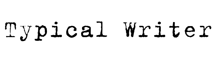 Typical Writer Font
