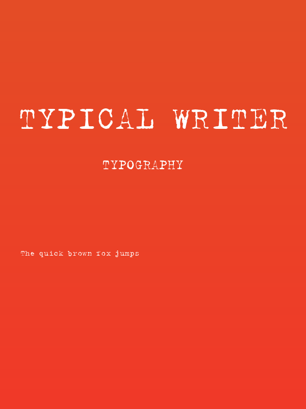 Typical Writer Poster