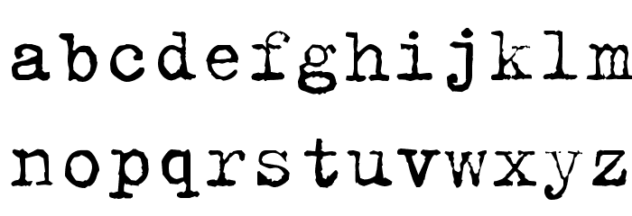 Typical Writer Font LOWERCASE