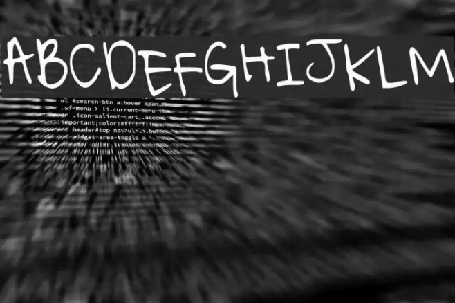 Typing Dazedd Font examples