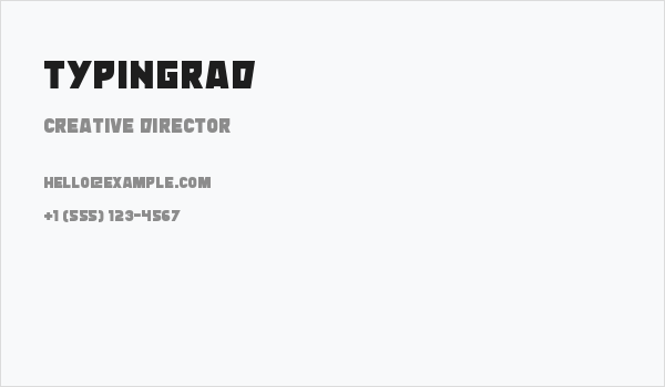 Typingrad Business Card