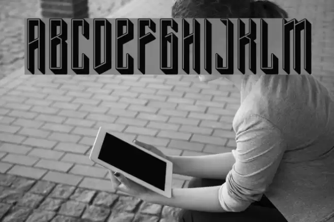 Typis-Shadow-Demo Font examples