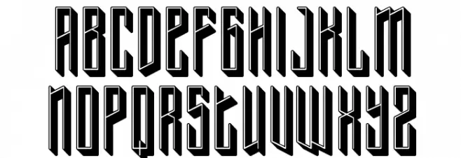 Typis-Shadow-Demo Font LOWERCASE