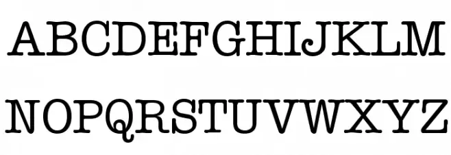 Typist Schriftart Groß