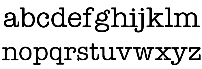 Typist Font LOWERCASE