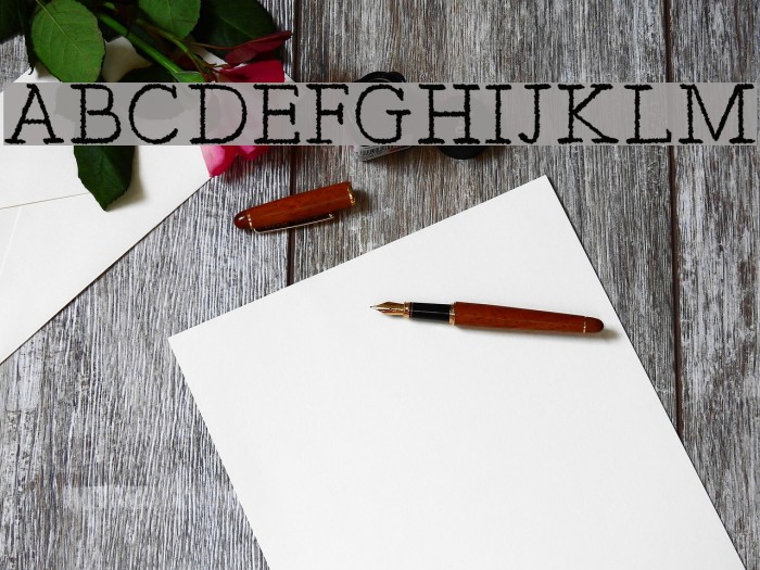 Typist's Pseudonym Font examples