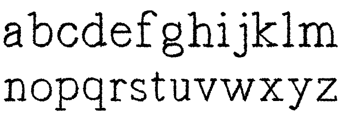 Typist's Pseudonym Font LOWERCASE