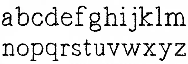 Typist's Pseudonym 字体 小写