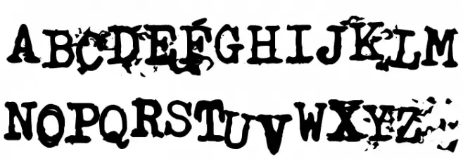 Typistys DIRT Шрифта ВЕРХНИЙ