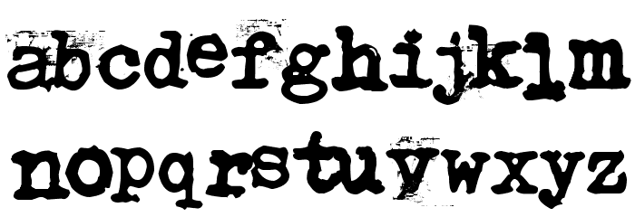 Typistys Font LOWERCASE