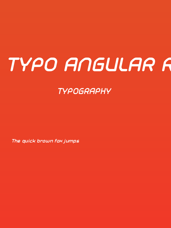 Typo Angular Rounded Demo Bold Italic Poster