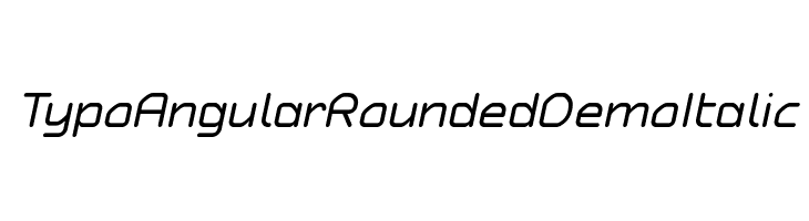 Typo Angular Rounded Demo Italic फ़ॉन्ट