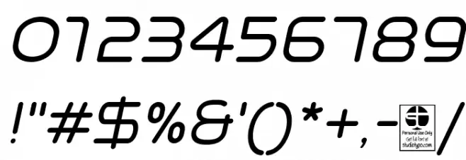 Typo Angular Rounded Demo Italic Font OTHER CHARS