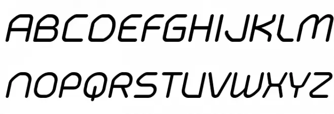 Typo Angular Rounded Demo Italic Schriftart Groß