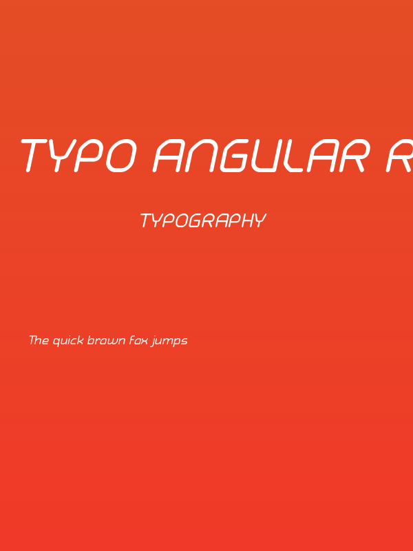 Typo Angular Rounded Demo Italic Poster