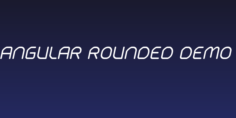 Typo Angular Rounded Demo Italic Social Header