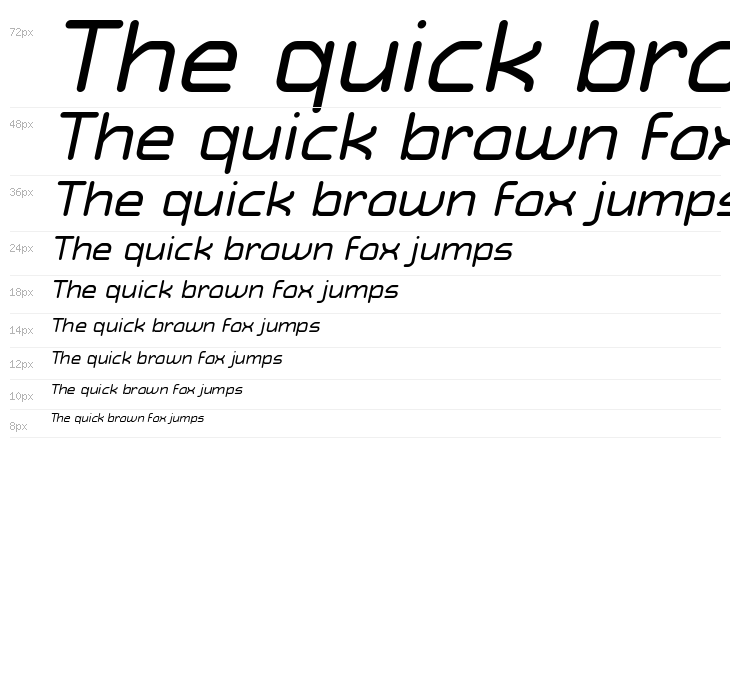Typo Angular Rounded Demo Italic Waterfall