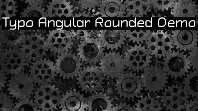 Typo Angular Rounded Demo Font examples