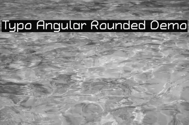Typo Angular Rounded Demo Font examples