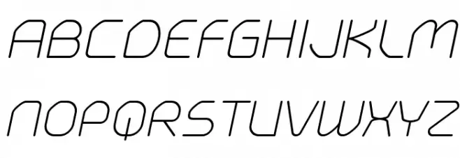 Typo Angular Rounded Light Demo Italic Schriftart Groß