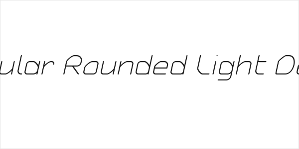 Typo Angular Rounded Light Demo Italic Logo