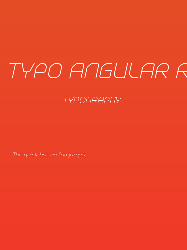Typo Angular Rounded Light Demo Italic Poster