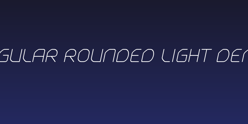 Typo Angular Rounded Light Demo Italic Social Header