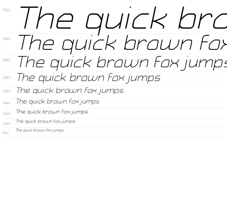 Typo Angular Rounded Light Demo Italic Waterfall