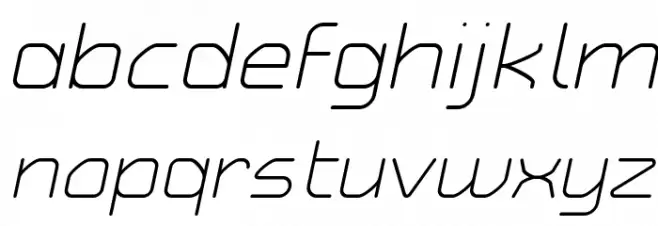 Typo Angular Rounded Light Demo Italic 字体 小写