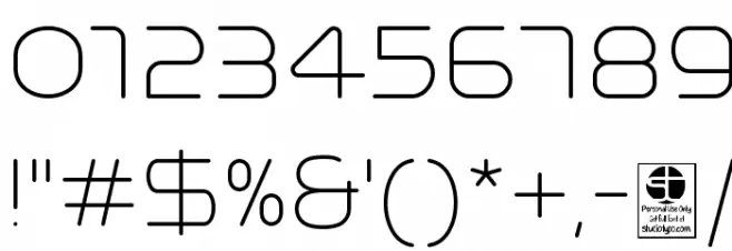 Typo Angular Rounded Light Demo Font OTHER CHARS