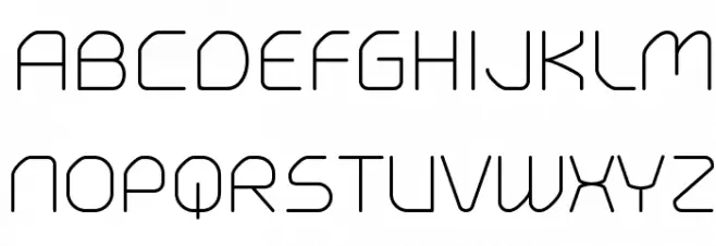 Typo Angular Rounded Light Demo 字体 大写