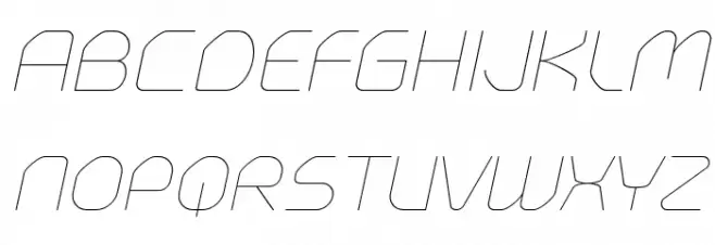 Typo Angular Rounded Thin Demo Italic خط أحرف كبيرة