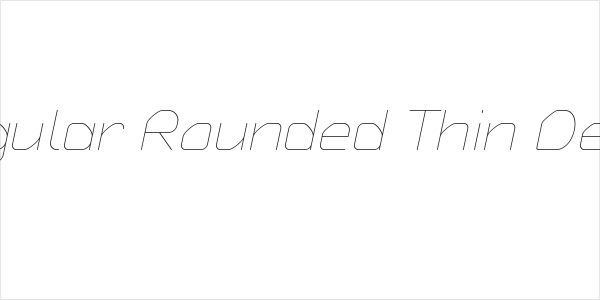 Typo Angular Rounded Thin Demo Italic Logo
