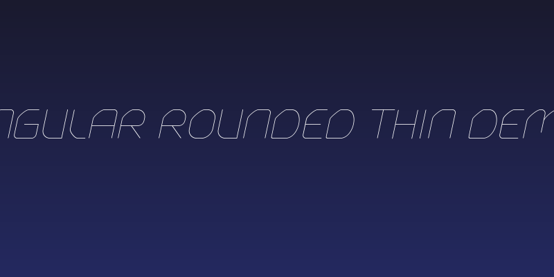 Typo Angular Rounded Thin Demo Italic Social Header