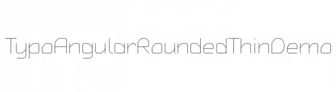 Typo Angular Rounded Thin Demo  नि: शुल्क फ़ॉन्ट्स डाउनलोड