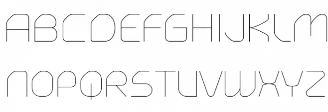Typo Angular Rounded Thin Demo 字体 大写