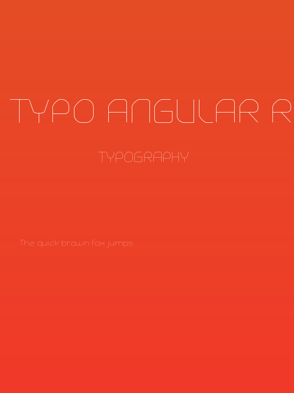 Typo Angular Rounded Thin Demo Poster