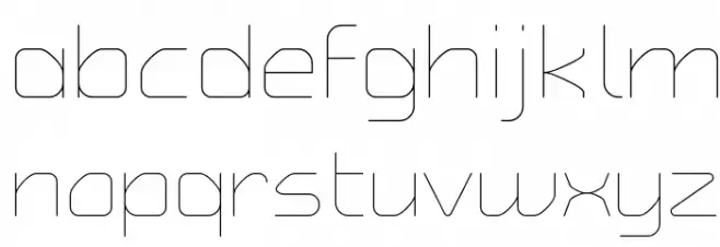 Typo Angular Rounded Thin Demo Fonte MINÚSCULAS
